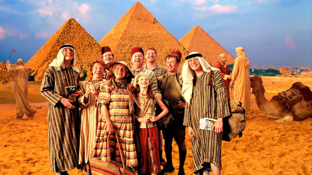 The Weasley family in Egypt in Harry Potter and the Prisoner of Azkaban