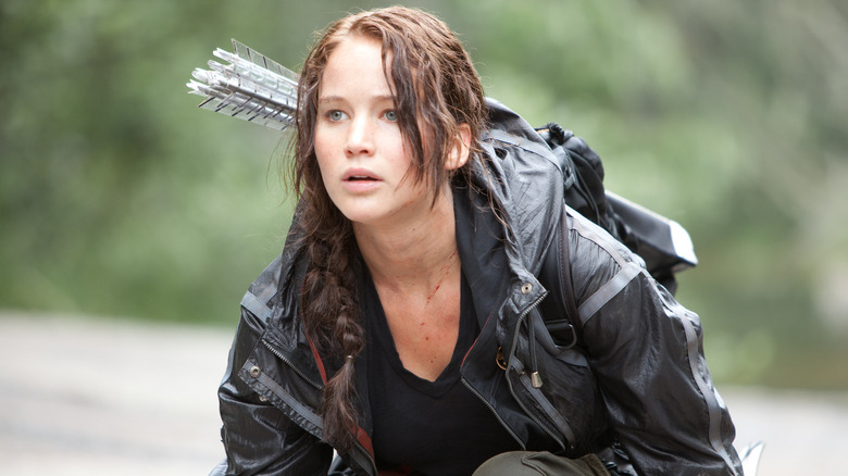 Katniss crouching