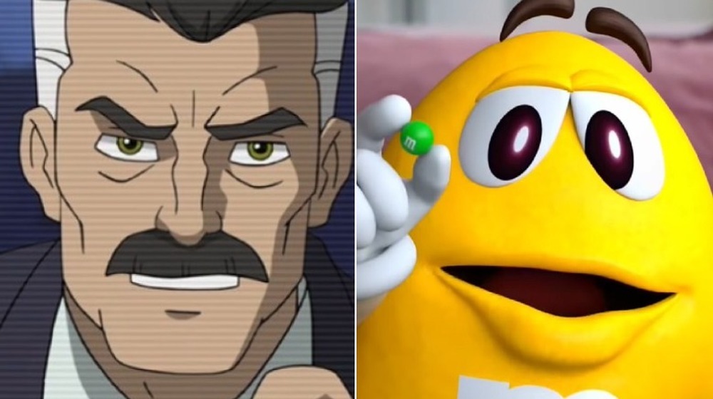 The yellow M&M and J. Jonah Jameson