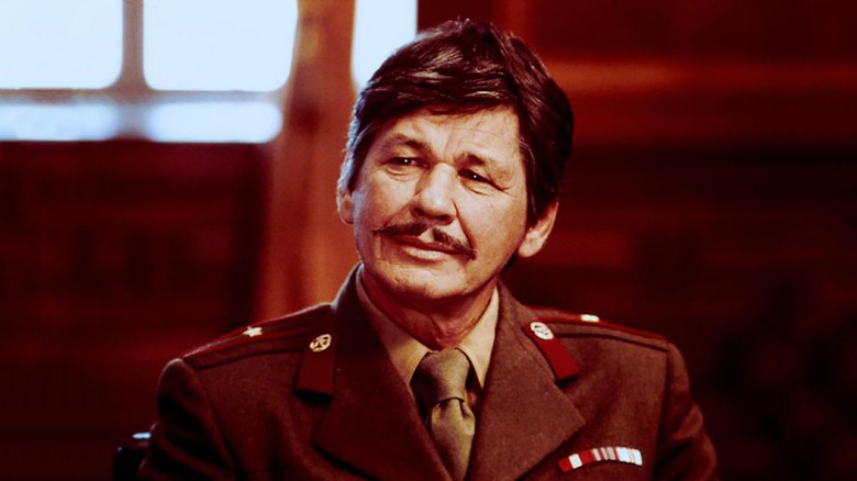 Charles Bronson wears military uniform