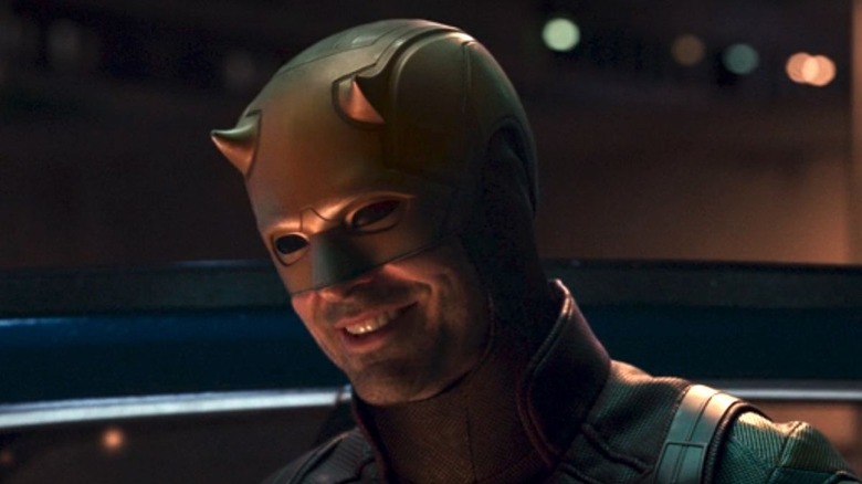 Charlie Cox as Daredevil smiling