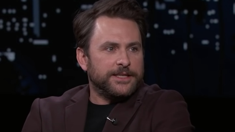 Charlie Day talking on Jimmy Kimmel Live