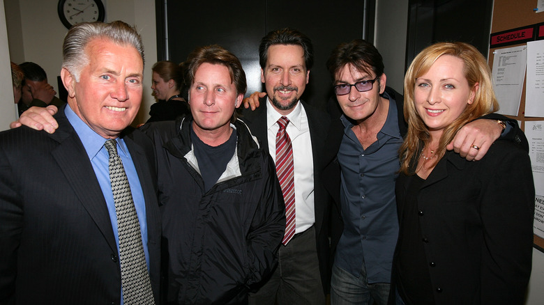 Martin Sheen poses with his children