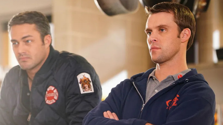 Casey and Severide staring