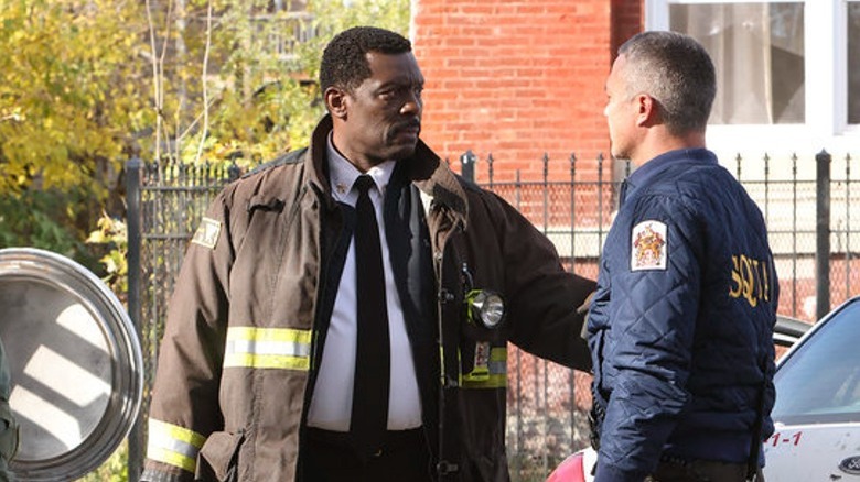 Chief Wallace Boden with Kelly Severide