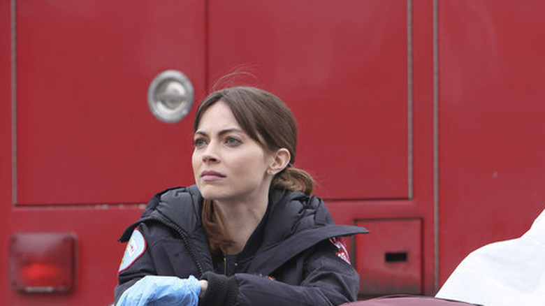 Emma staring into distance on Chicago Fire