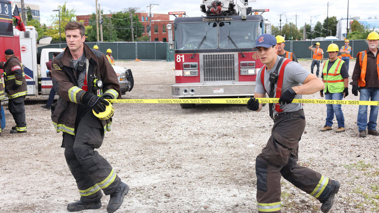 Two firemen working on Chicago PD