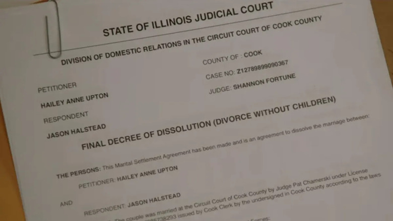 Upton and Halstead divorce papers