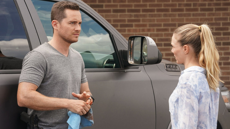 Jay Halstead and Hailey Upton talking 