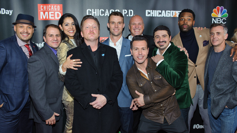 Several One Chicago cast members posing together