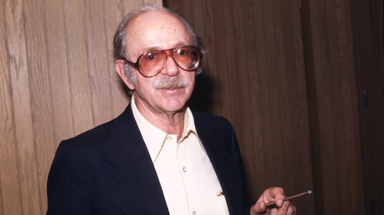 Jack Albertson in suit with cigarette