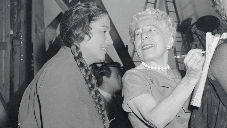 Tina Menard smiling with Edna Ferber