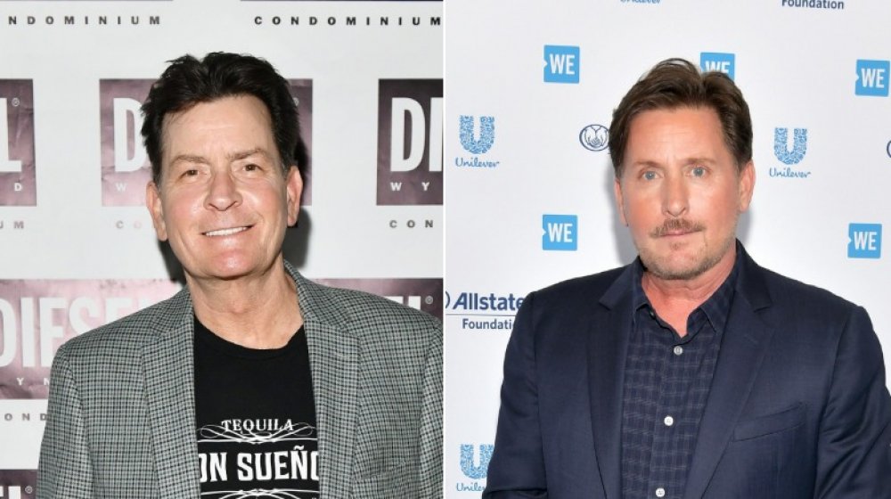 Charlie Sheen and Emilio Estevez