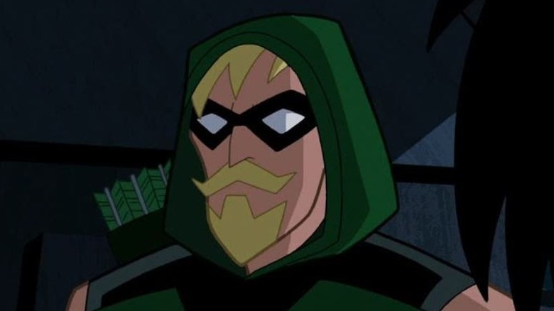 Green Arrow in costume on "Justice League Action"