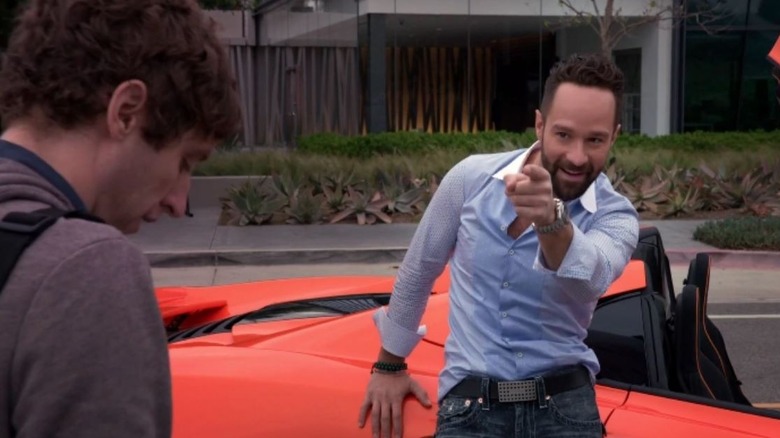 Thomas Middleditch and Chris Diamantopoulos outdoors in "Silicon Valley"