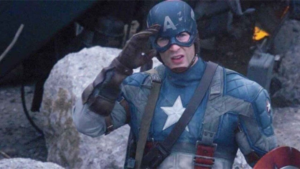 Chris Evans as Steve Rogers in Captain America: The First Avenger