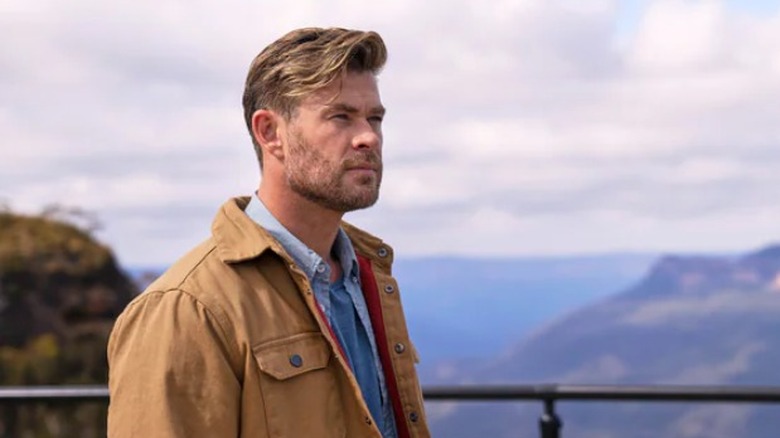 Chris Hemsworth looking contemplative