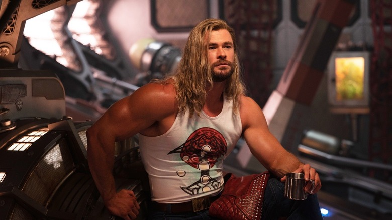 Thor in tank top long hair