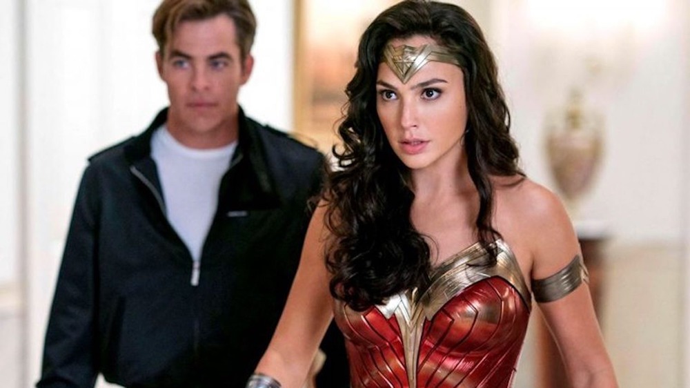 Wonder Woman with Steve Trevor in background