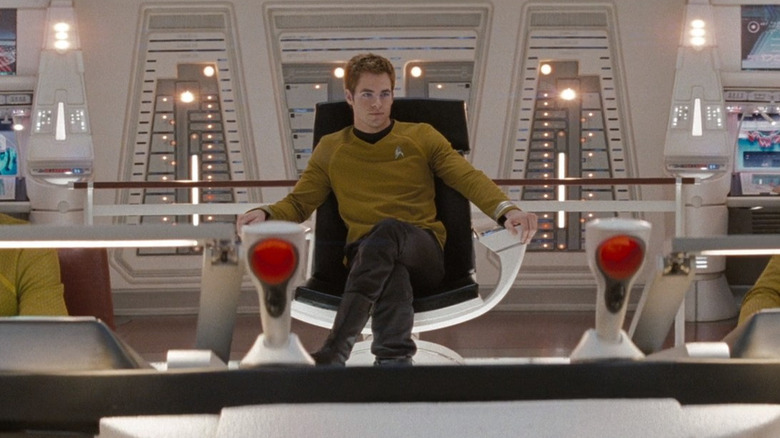 Captain Kirk on the Enterprise's deck