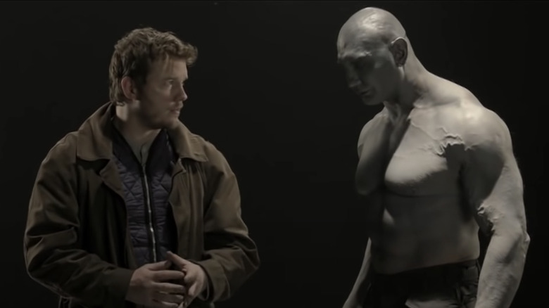 Chriss Pratt and Dave Bautista auditioning for Star-Lord