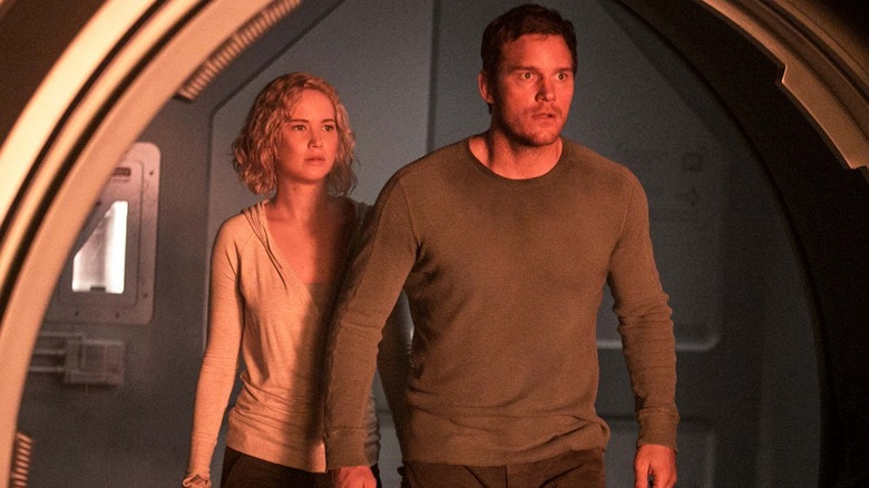 Jennifer Lawrence and Chris Pratt in Passengers