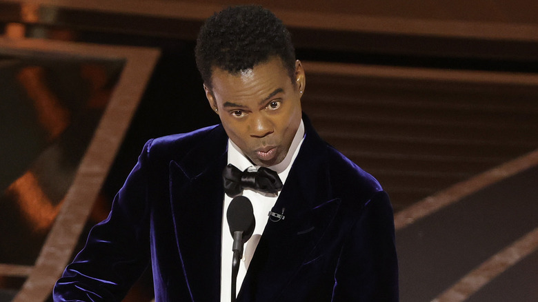 Chris Rock speaking at the 94th Academy Awards 