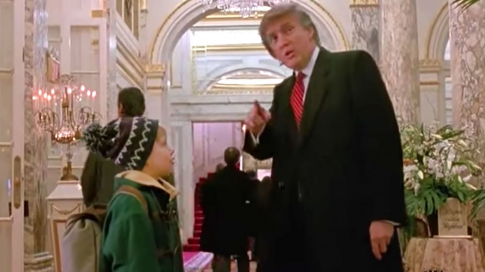 Macaulay Culkin as Kevin and Donald Trump in Home Alone 2