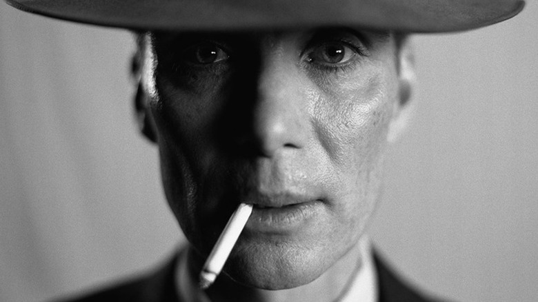 Cillian Murphy smoking a cigarette