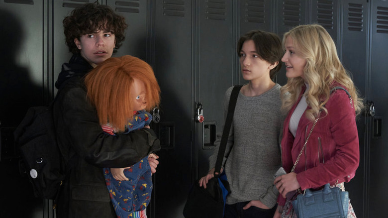 Chucky and Zachary Arthur as Jake Wheeler in "Chucky"