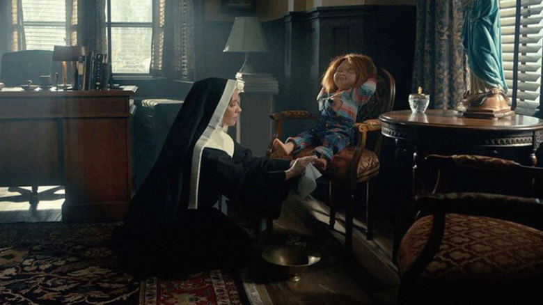 Sister Ruth Washing Chucky's Feet