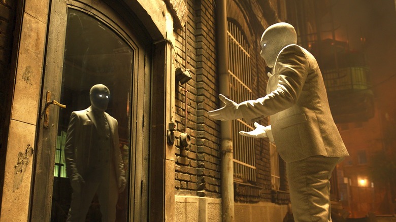 Moon Knight wearing his suit