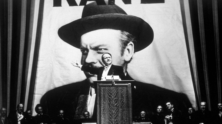 Orson Welles at the podium