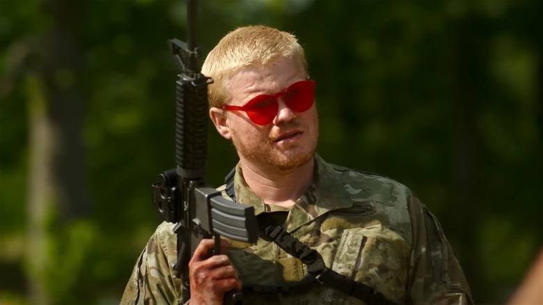 Soldier holding a gun