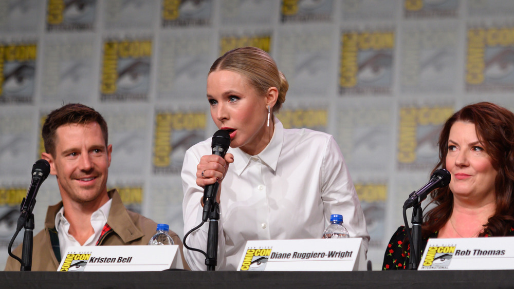 The cast of Veronica Mars at a Comic-Con panel