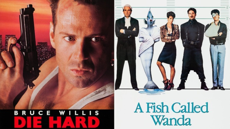 Posters for Die Hard and A Fish Called Wanda