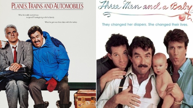 Posters for Planes, Trains and Automobiles and Three Men and a Baby