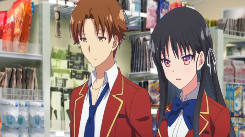 Kiyotaka with Suzune in a shop