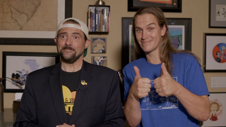 Kevin Smith and Jason Mewes in "Clerk."