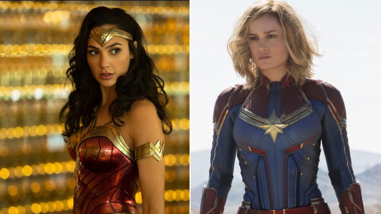Wonder Woman and Captain Marvel standing