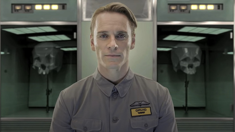 Michael Fassbender plays pale android