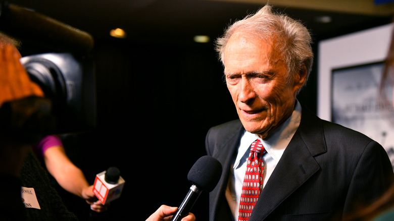 Clint Eastwood is interviewed