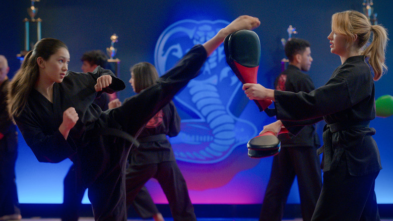 sparring in Cobra Kai