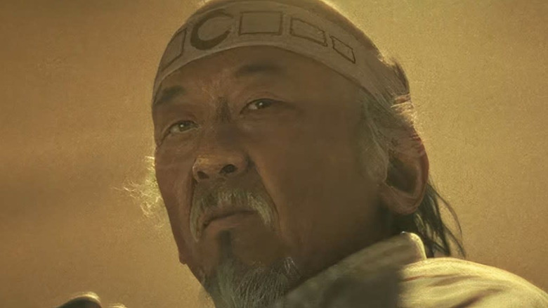 Mr. Miyagi prepares to strike in "Cobra Kai"