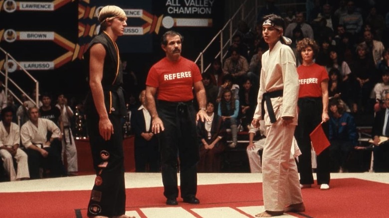 William Zabka and Ralph Macchio ready to fight