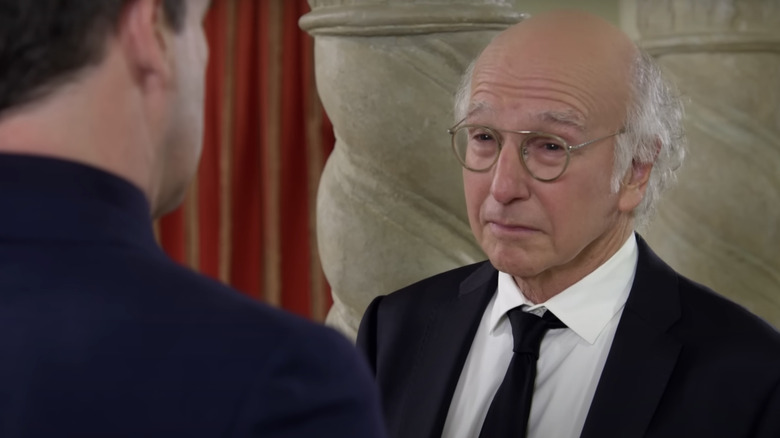 Larry David looking annoyed