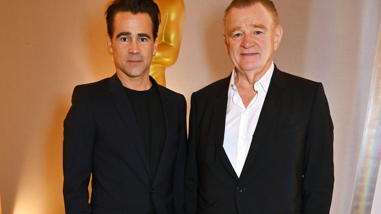 Colin Farrell, Brendan Gleeson smiling