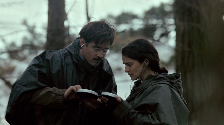 Colin Farrell reading with Rachel Weisz