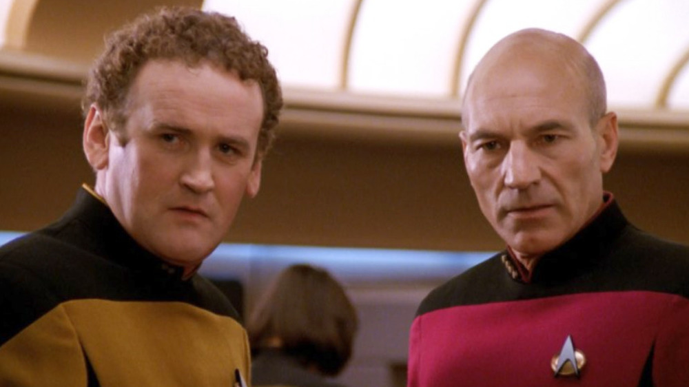 O'Brien and Picard concerned Star Trek: The Next Generation