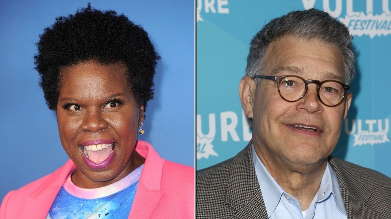 Leslie Jones and Al Franken